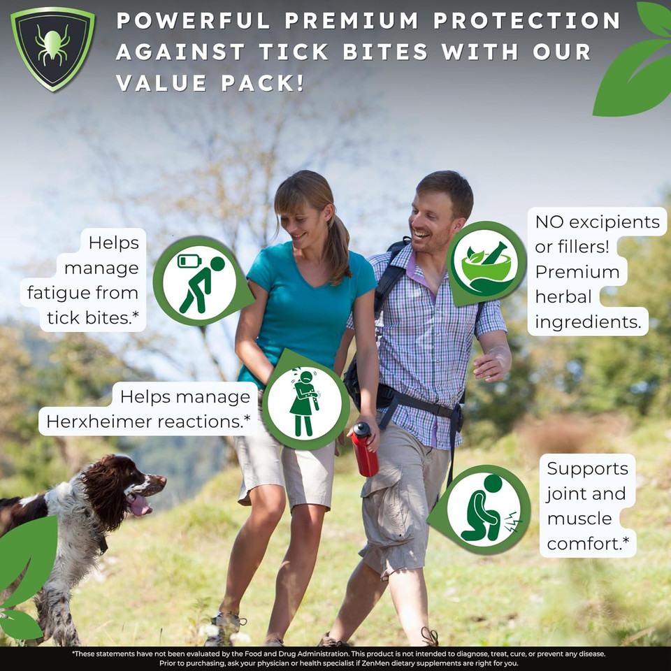 Pre-Testing Lite Bundle - Helps Balance Your System Before Testing - 1 Tick Immune Support + 1 Monolaurin Capsules