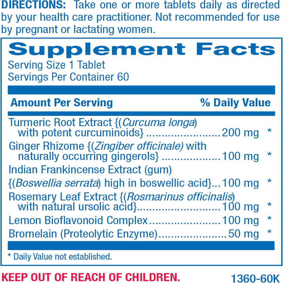 Pro Enz Joint Support Supplement - Clinical Formula Turmeric Boswellia Supplement For Joint & Cartilage Mobility And Comfort Support Plus Eicosanoid Management With Proteolytic Enzymes (120 Servings)