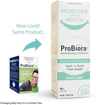 Probiora Professional Strength Oral Probiotics For Teeth And Gums | Dental Probiotic For Oral Health | Bad Breath Treatment For Adults | Tooth Whitening | Probiora3 Probiotic Blend | 90 Orange Tablets