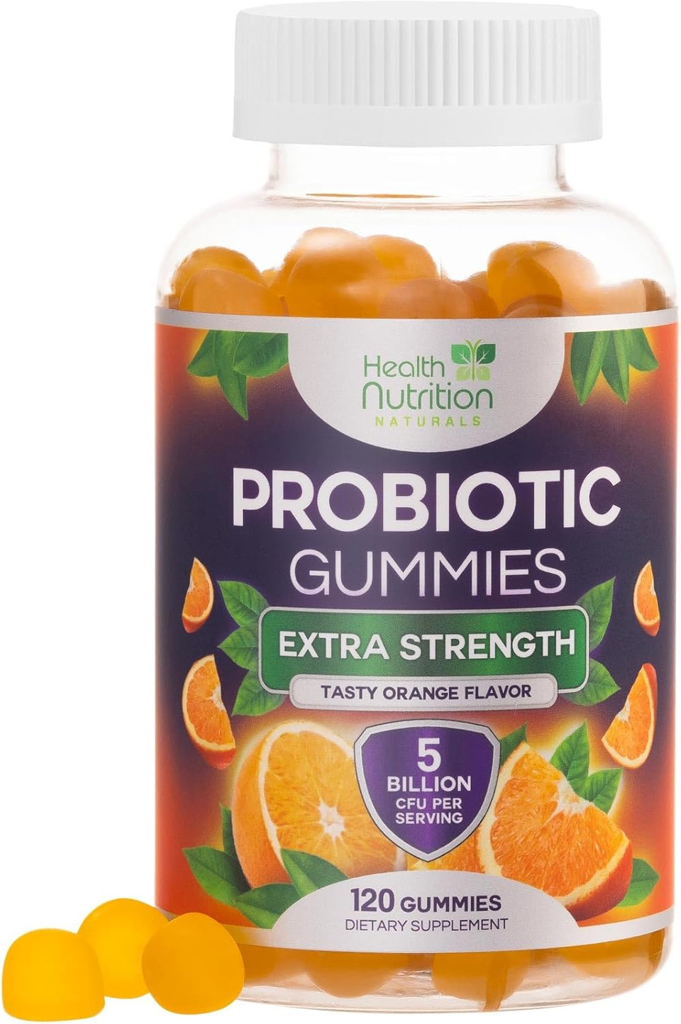 Probiotic Gummies For Women & Men - 5 Billion Cfus Gut Health Support Gummy, Daily Probiotics Supplement For Digestive Health Gummy, Probiotic Strains For Immune Support, Non-Gmo & Vegan - 120 Gummies