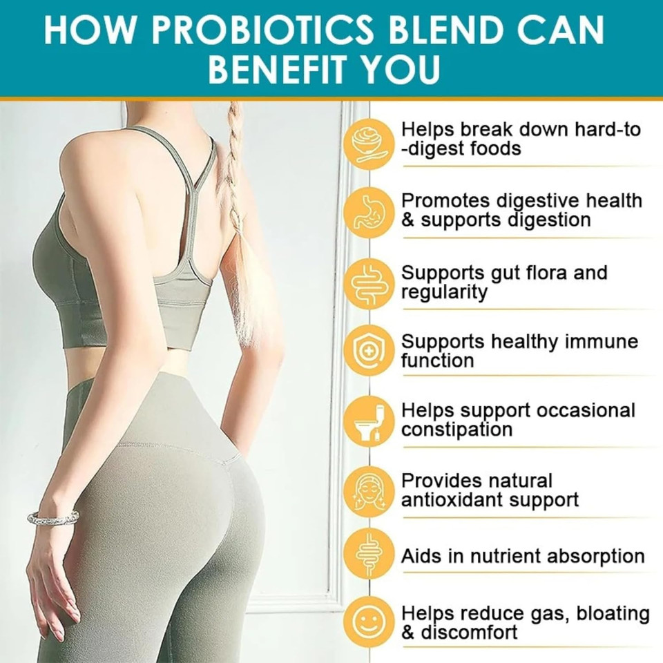 Probiotics 120 Billion Cfu-36 Strains + Organic Prebiotics + Digestive Enzyme + Natural Whole Food Supplement For Ultimate Gut Health Support- 120 Softgels 60 Day Supply