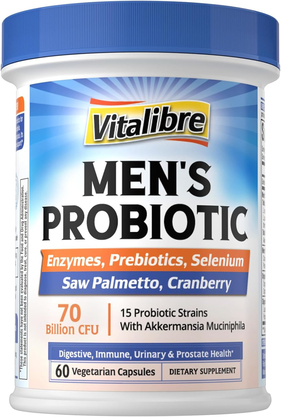 Probiotics For Women And Men, 120 Billion Cfu 34 Strains, With Digestive Enzymes & Prebiotics, No Gluten, Gut Health, Digestive Health, Bloat Relief, 30 Vegetarian Capsules