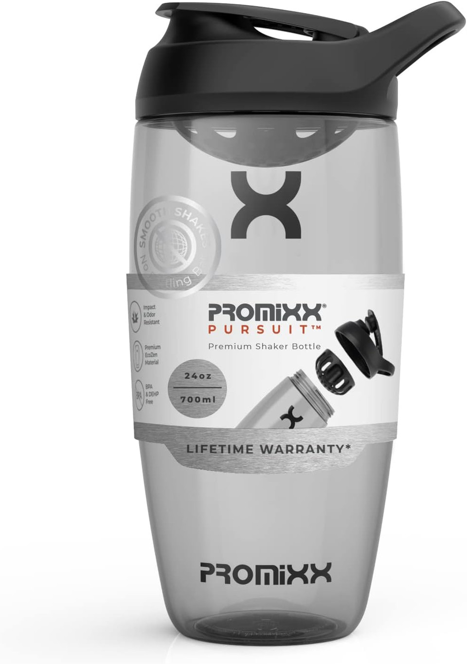 Promixx Pursuit Protein Shaker Bottle  Premium Sports Shaker Bottles For Protein Mixes And Supplement Shakes  Easy Clean, Durable Protein Shaker Cup