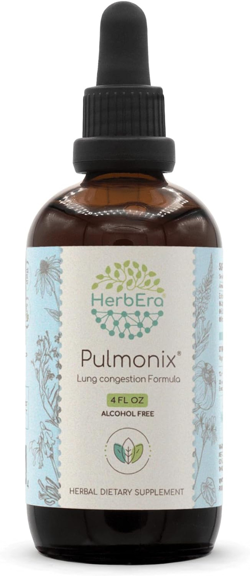 Pulmonix B120 Alcohol-Free Extract, Concentrated Liquid Drops Astragalus Root, Red Sage Leaf, Garlic Bulb, Echinacea Root, Lobelia Herb. Wildcrafted: Umckaloabo Root. Lung Congestion 4 Oz