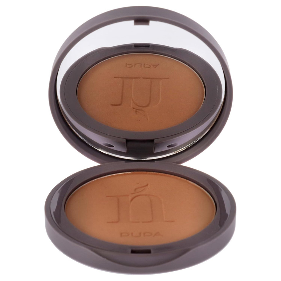 Pupa Milano Natural Side Bronzing Powder 002 Natural Bronze - Add Warmth And Glow To Skin - Easy Blending Bronzer Contour Makeup Powder To Brighten Complexion - Natural Formula - 0.28 Oz