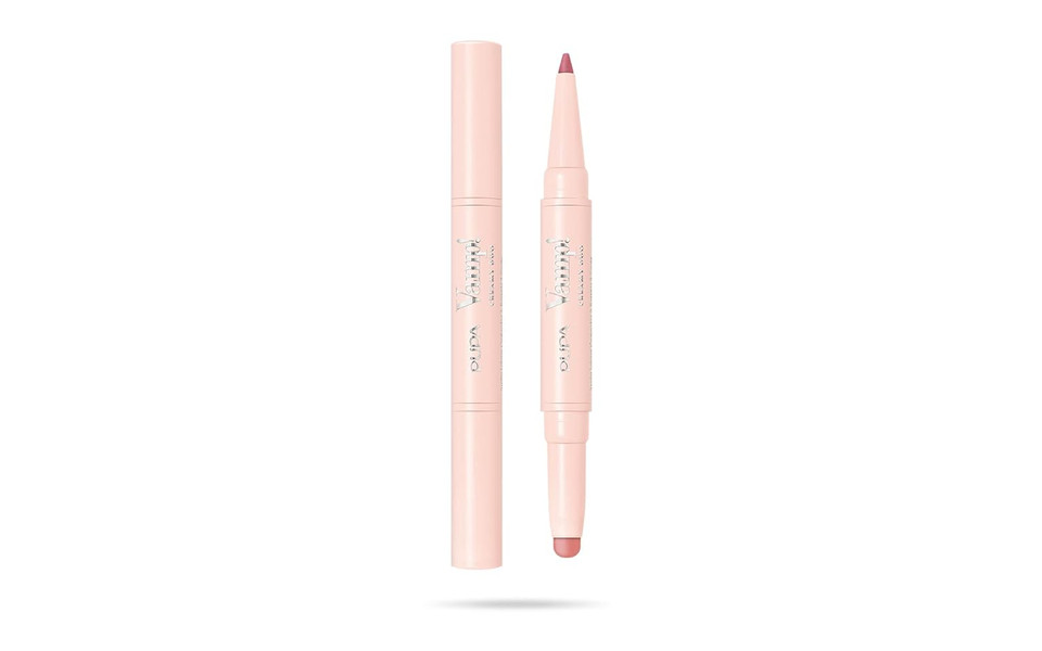 Pupa Milano Vamp! Creamy Duo, 008 Vintage Rose, 1 Pc - 2 In 1 Lipstick And Lip Pencil - Long Lasting - Lightweight - No-Transfer - Smooth Texture - Highly Pigmented
