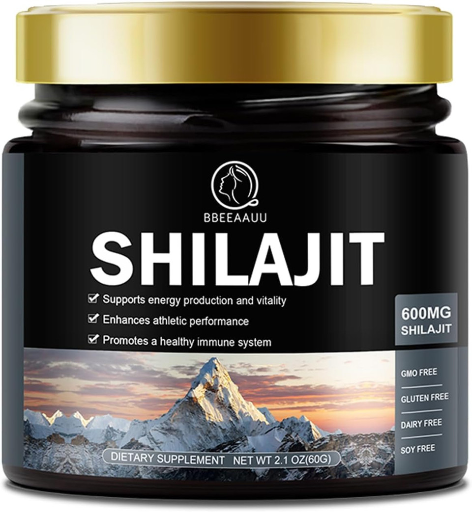 Pure Himalayan Shilajit Resin 600Mg, 100% Pure Shilajit 60 Grams, High Potency Shilajit For Immune Support, Energy, Natural Shilajit Supplement With 85+ Trace Minerals & Fulvic Acids Resi
