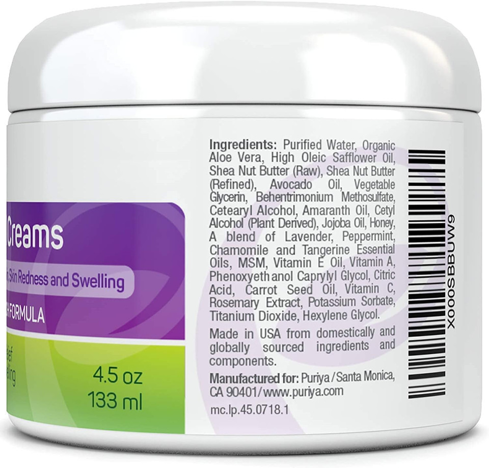 Puriya Eczema Cream, Plant Rich Formula Provides Instant And Lasting Relief For Severely Dry, Cracked, Or Irritated Skin, For Redness And Rashes, Bundle Of Light Peppermint And Mildly Earthy Scent