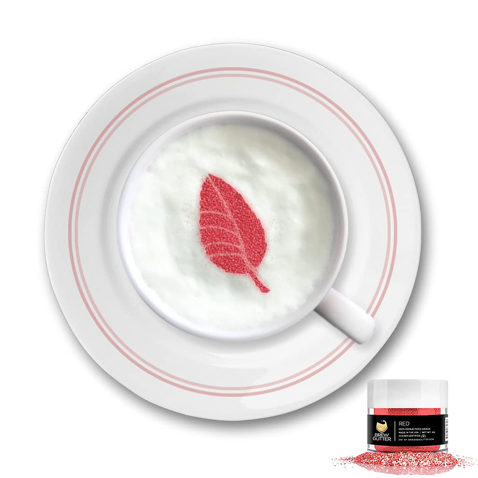 Red Brew Glitter Edible Glitter For Drinks, Cocktails, Beer, Garnish Glitter & Beverages | Kosher & Halal Certified | 100% Edible & Food Grade | Vegan, Gluten, Nut Free (50G, Red)