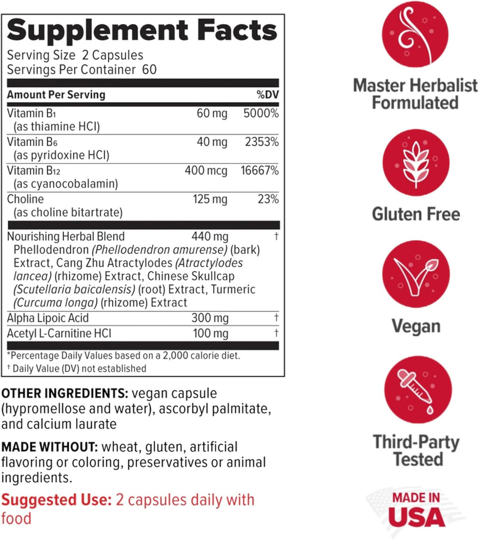 Redd Remedies, Nerve Shield, Supports Healthy Nerve Structure And Circulation, 60 Vegan Capsules