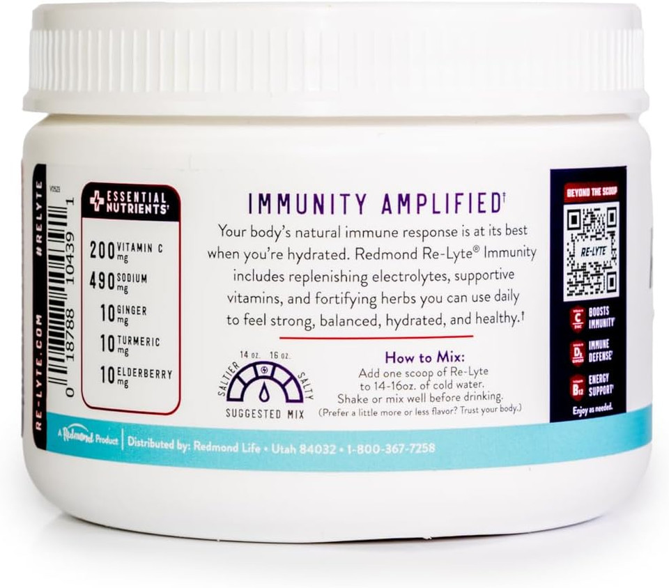 Redmond Re-Lyte Immunity, Multivitamin Supplement Mix (Pinapple Orange)