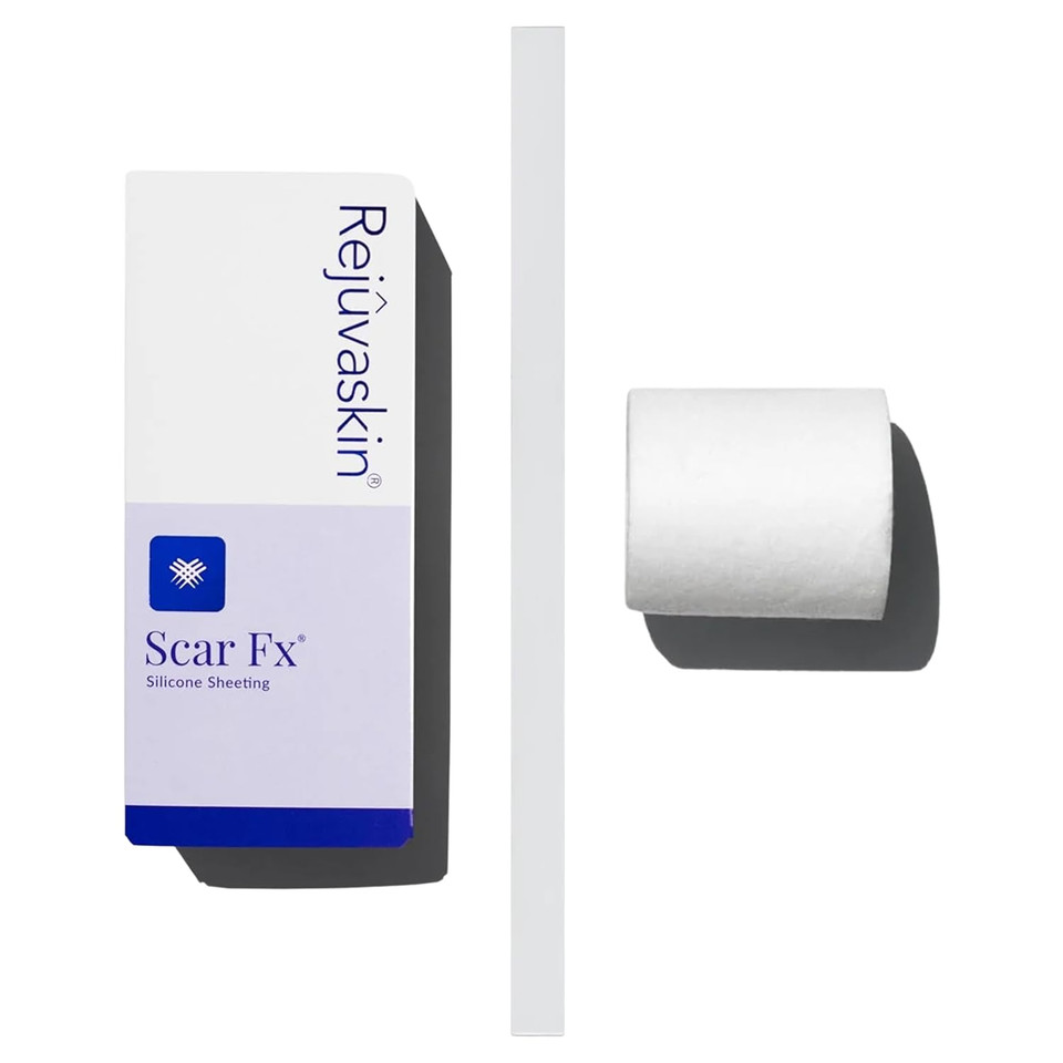 Rejuvaskin Scar Fx Silicone Sheeting, 1 Inch X 22 Inches Silicone Tape For Abdominal Scars, 1 Sheet, Soften, Flatten & Reduce The Appearance Of Scars