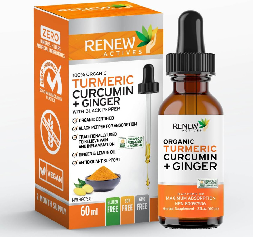 Renew Actives Turmeric Liquid Extract With Ginger & Lemon Oil