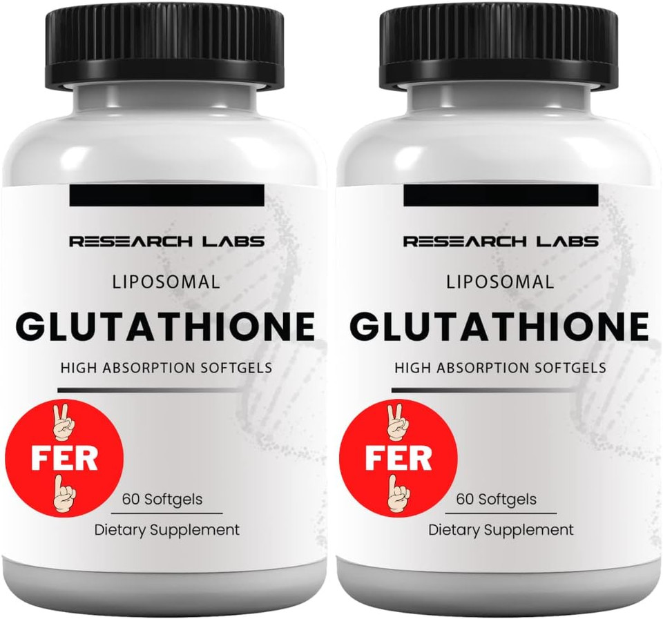 Research Labs Liposomal Glutathione Supplement W/Gluta-Iv, 100X Enhanced Absorption Over Powder Glutathione. 2 Fer 1 Ad, 120 Total Liposomal Softgels