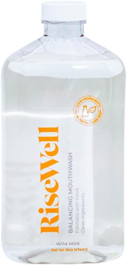 Risewell Balancing Mouthwash - Ph Balancing Alkaline Alcohol Free Mouthwash - Dentist Developed Dry Mouth Rinse - No Added Fluoride And Sls-Free - Wild Mint, 16 Oz