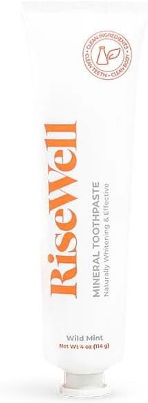 Risewell Mineral Toothpaste - All Natural Toothpaste With Hydroxyapatite - Made In The Usa, No Added Fluoride, Sls-Free - For A Stronger And Healthier Teeth, Wild Mint, 4 Oz