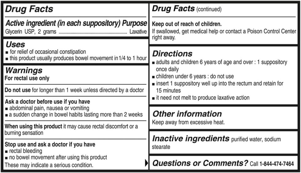 Rising Health - Fast Relief Medicated Laxative Suppositories For Adults - Rectal Use Only, Glycerin 2G - Gentle & Quick Constipation Relief - Results Within 15 Minutes To 1 Hr (12 Count, 12, Count)
