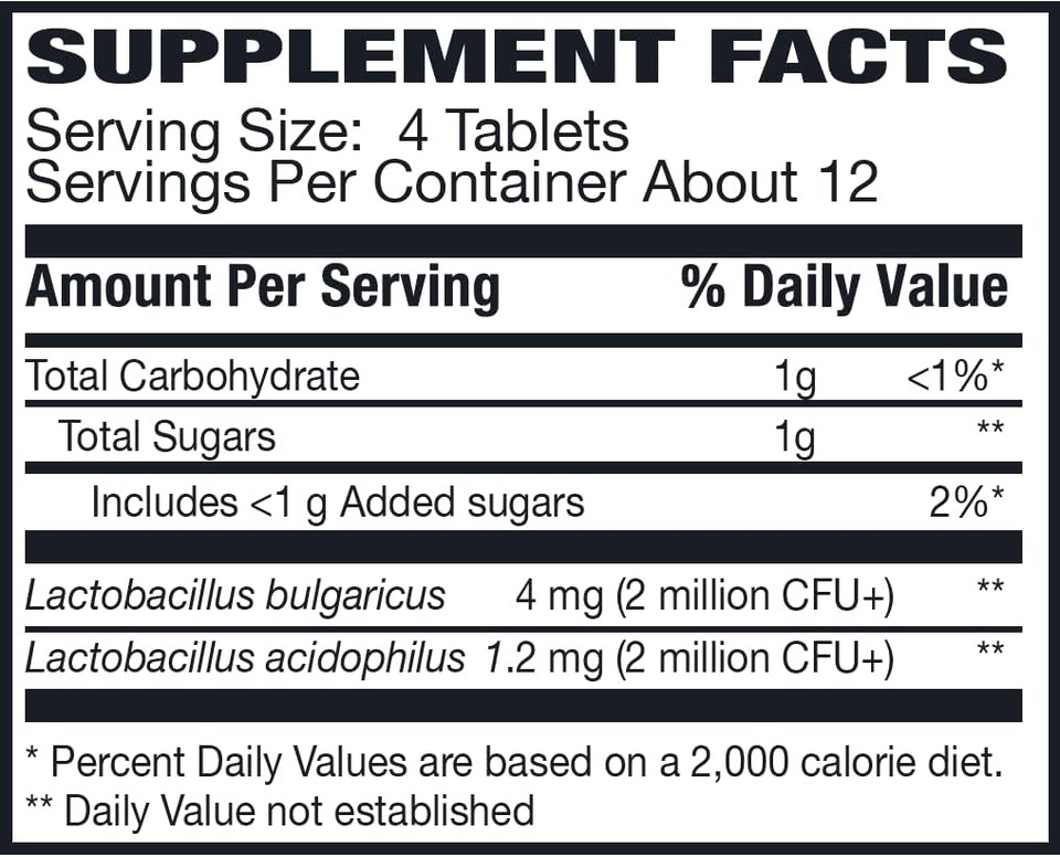 Rising Health - Floranex Tablets - Lactobacillus Probiotic Dietary Supplements - 50 Tablets