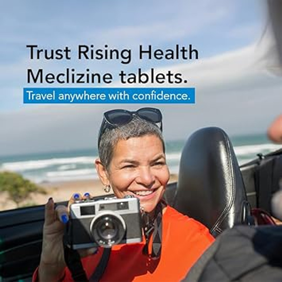 Rising Health Motion Relief And Nausea - Meclizine Hcl 25Mg - Antiemetic, Motion Relief Chewable Tablets (100)