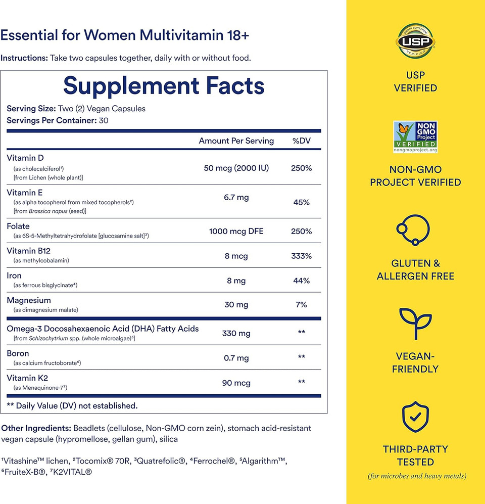 Ritual Multivitamin For Women & Men 18+ With Vegan Omega 3 Dha