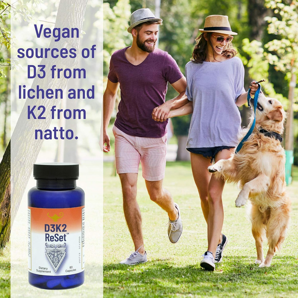 Rna Reset D3K2 Reset  4,000 Iu Vitamin D3 & 100 Mcg K2 Supplement (60 Capsules)
