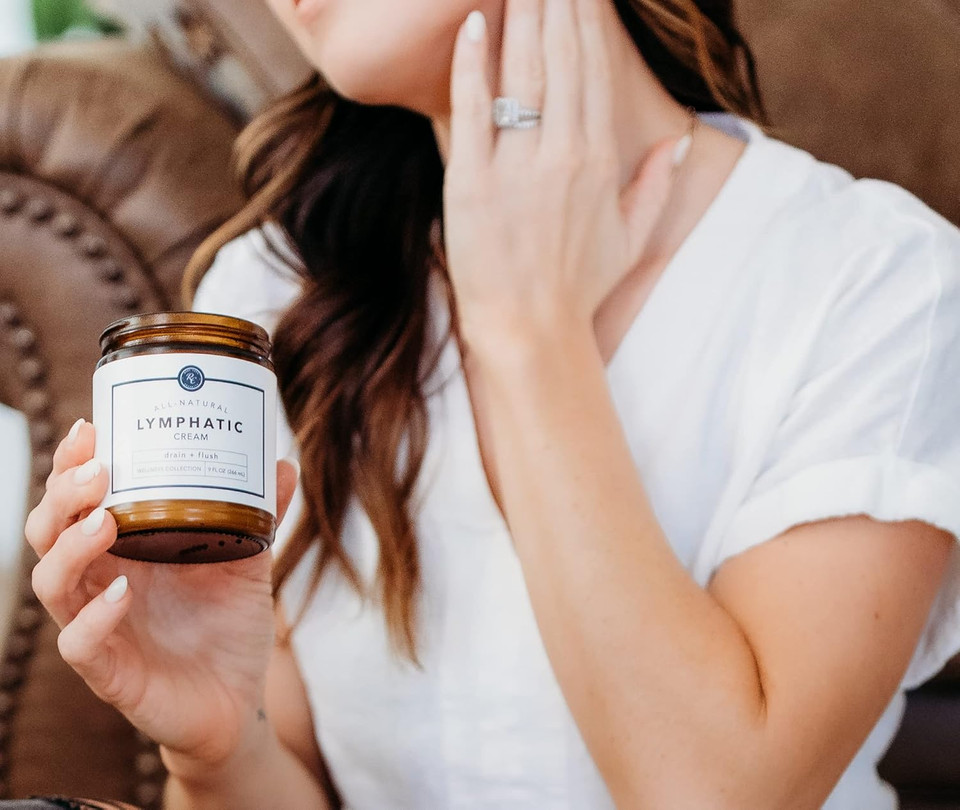 Rowe Casa Organics, Lymphatic Cream, Stimulates Lymph Fluid Drainage (9 Fl Oz.)