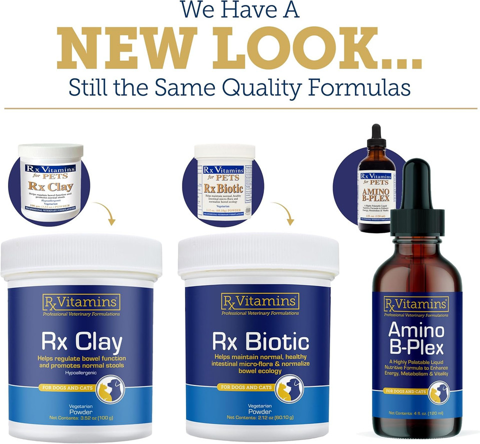 Rx Vitamins Nutrigest - Dog Probiotics For Digestive Health - Probiotic For Cats - Cat Digestive Support,Anti Diarrhea For Cats And Dog Gas Relief - Probiotics For Dogs Powder - 4.65Oz