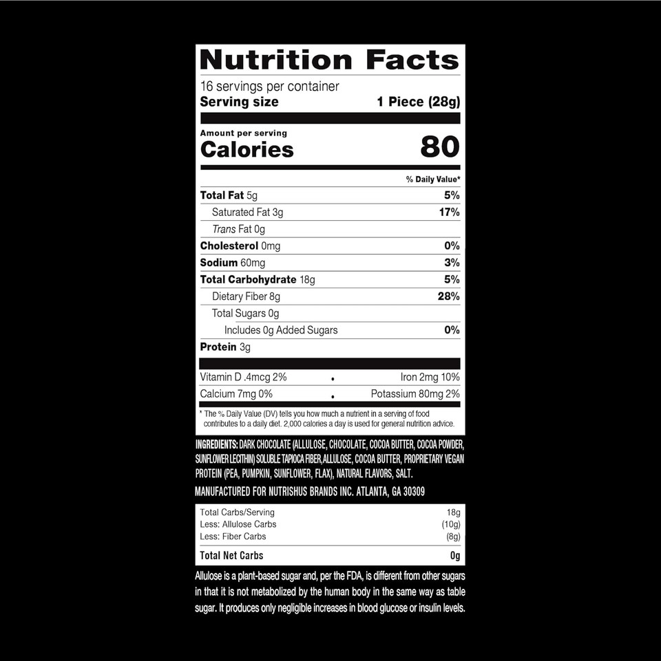 Rxsugar Vanilla Creme Swealthy Snax, Diabetes & Keto Friendly, Sugar-Free Candy And Snack Bars Made With Allulose, Zero Net Carbs, Non-Gmo, Plant-Based Certified - 16 Bars