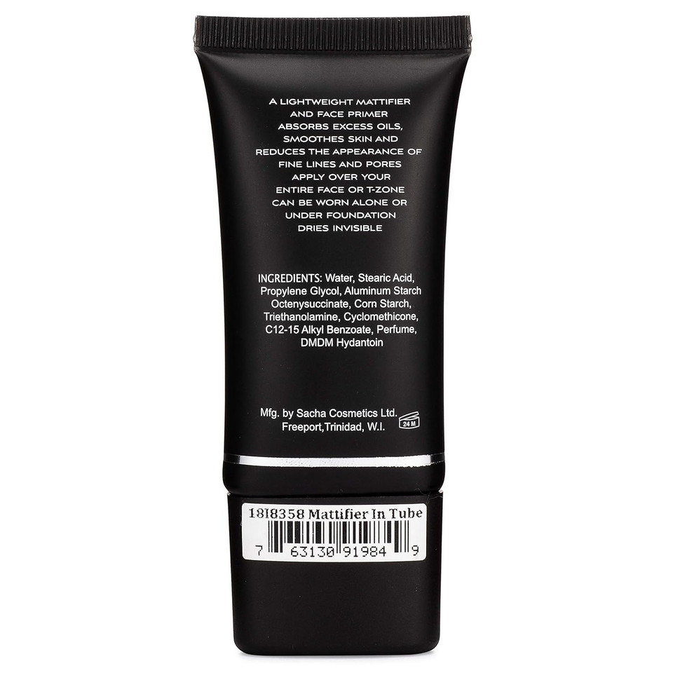 Sacha Mattifier, Mattifying Foundation Primer. Blurs Fine Lines, Pores And Wrinkles. Matte Face Primer And Hydrating Makeup Base For Oily, Combination Skin. 1.0 Oz