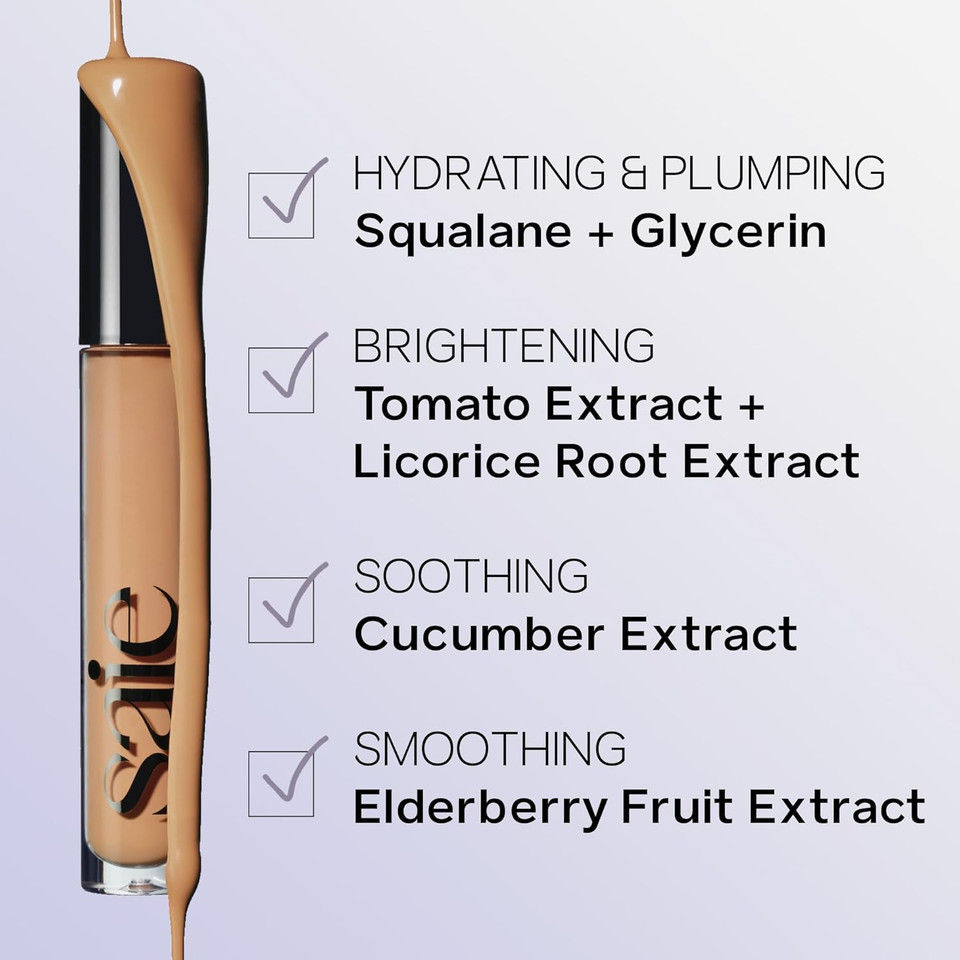 Saie Hydrabeam Under Eye Brightener - Sheer + Hydrating Eye Brightener With Cucumber Extract - Instantly Illuminates Skin For A Radiant Finish - Shade 1 (0.2 Oz)