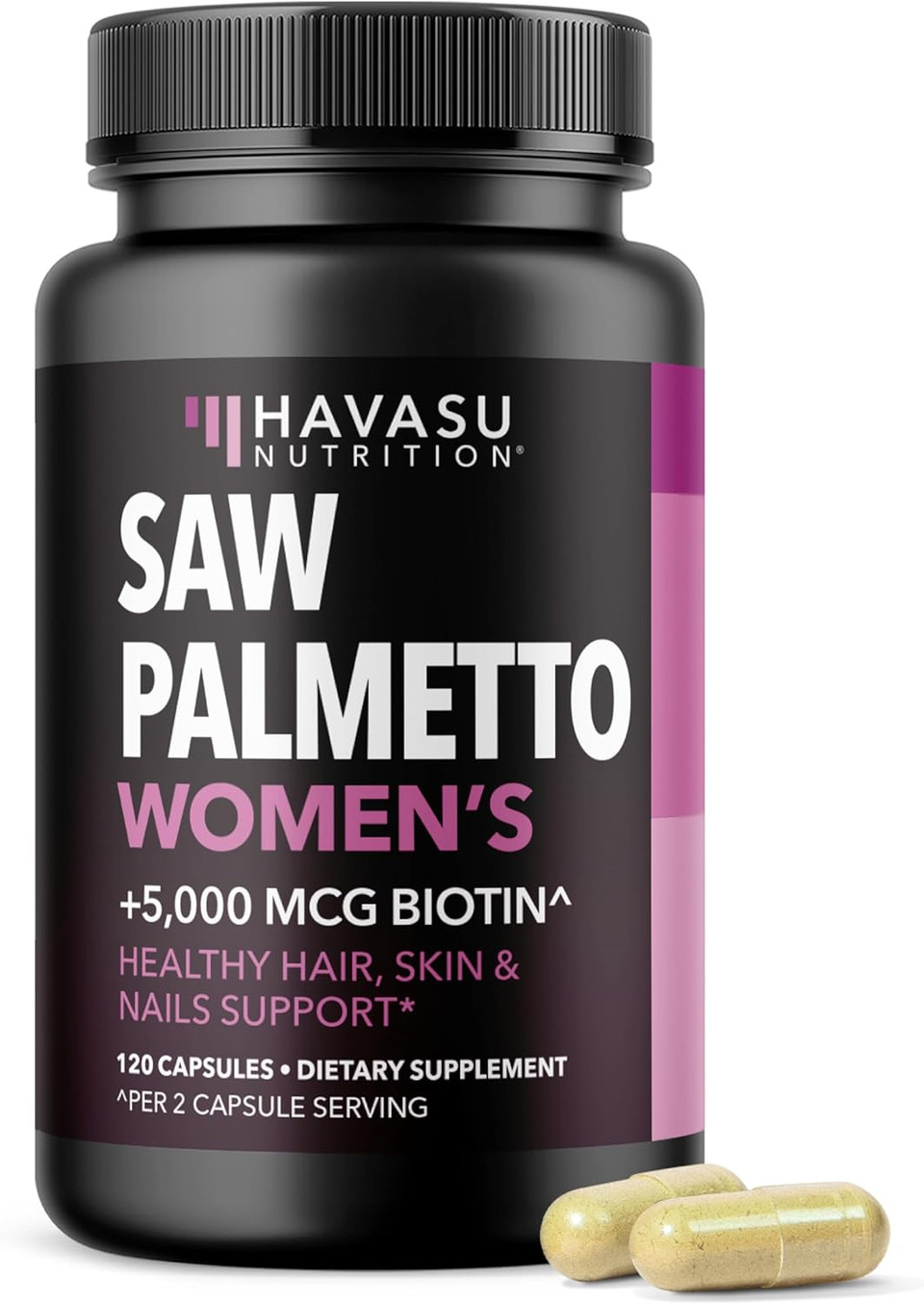 Saw Palmetto With Stinging Nettle Capsules - 2X Prostate Support Supplement For MenS Health - 120 Count - Dht Blocker For Urinary Tract Function And Hair - Vegan, Non-Gmo - 2 Month Supply