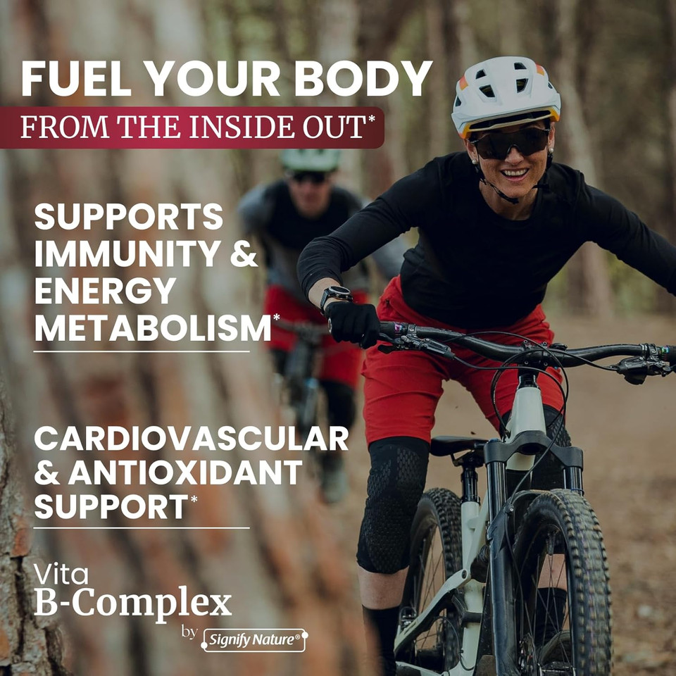 Signify Nature Vitabcomplex With Vitamin C And E, B Complex Vitamins For Women & Men, Bcomplex Supplements, Vit B1, B2, B3, B5, B6, B8, B9, B12, Super B Softgels - 60 Ct