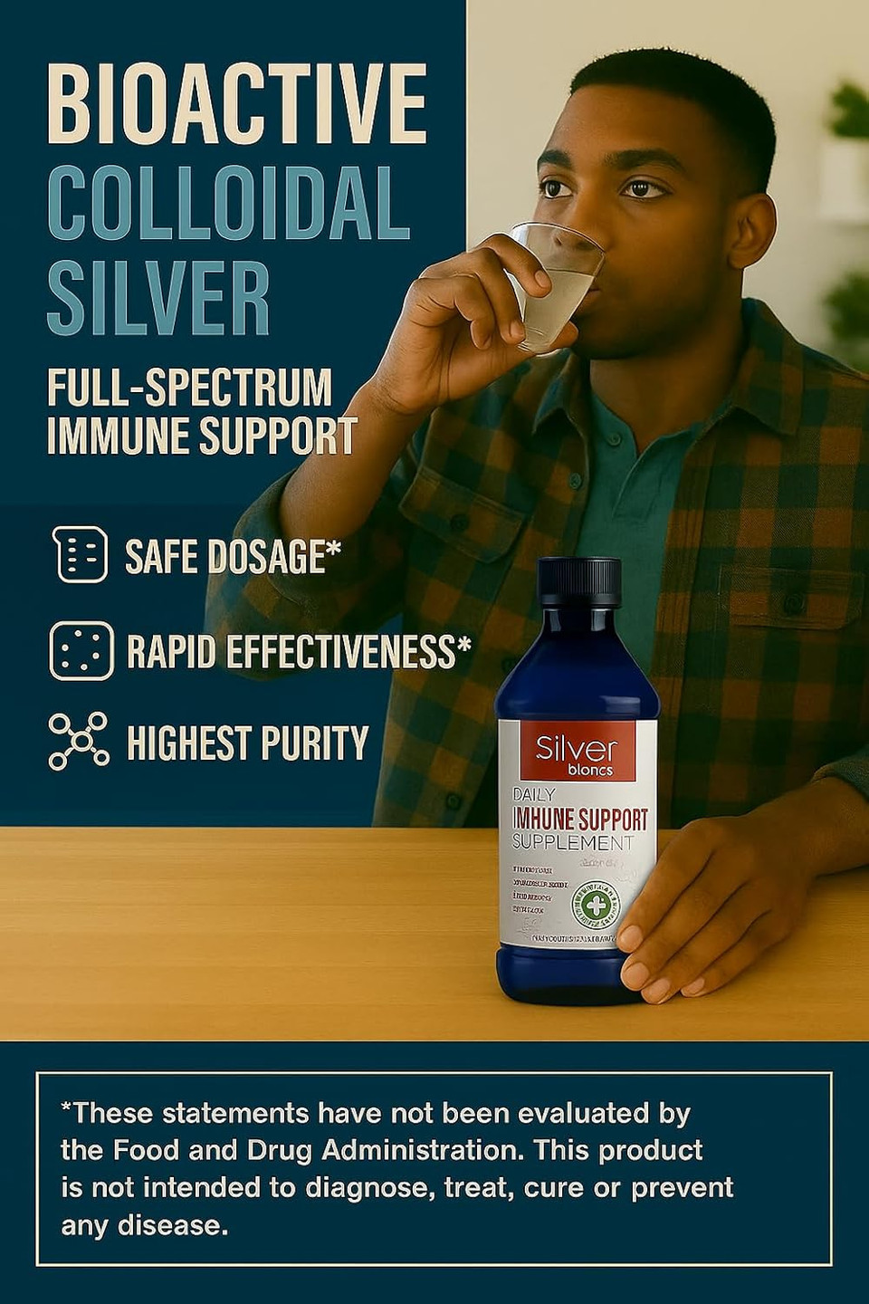 Silver Biotics Colloidal Nano Silversol Liquid 10 Ppm | Immune Support | Bio-Hacking Immune Building Natural Support | 4 Oz. Sprayer