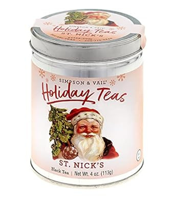 Simpson & Vail, St. Nick'S Black Tea Blend, Holiday Collection - 4 Ounce Tin / 50 Cups