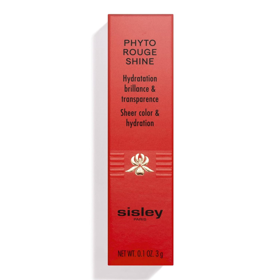 Sisley Paris Phyto-Rouge Shine, 41 Sheer Red Love - Hydrating Shine Lipstick - Plumps & Smooths Lips - Sheer Color, Rich Texture, Intense Shiny Finish