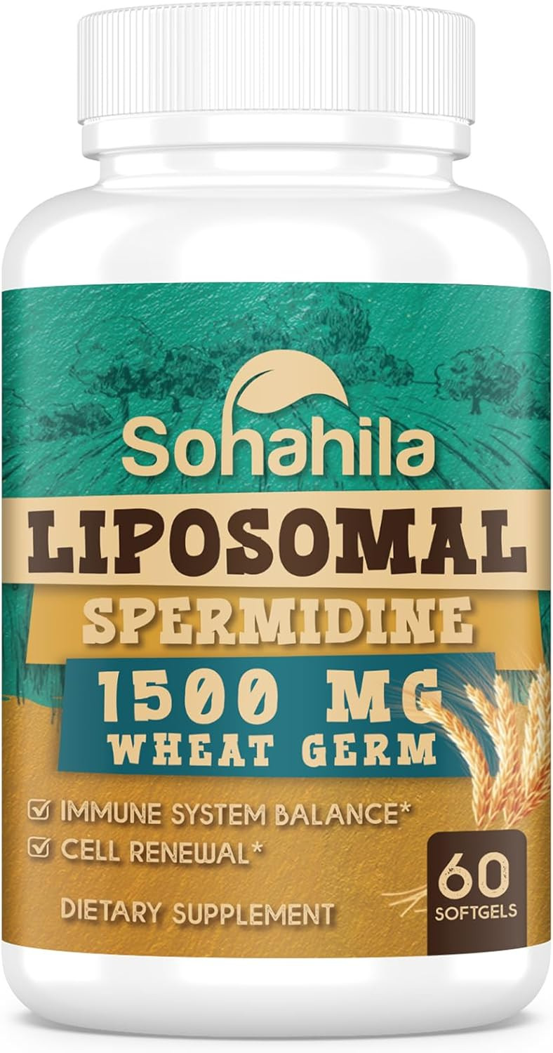 Spermidine Supplement 15 Mg - 99% Purity, High Absorption, 1500 Mg Fermented Wheat Germ Extract With Zinc & Thiamin, Spermidine For Men & Women - Cellular Renewal, Aging Defense, Energy, 240 Softgels