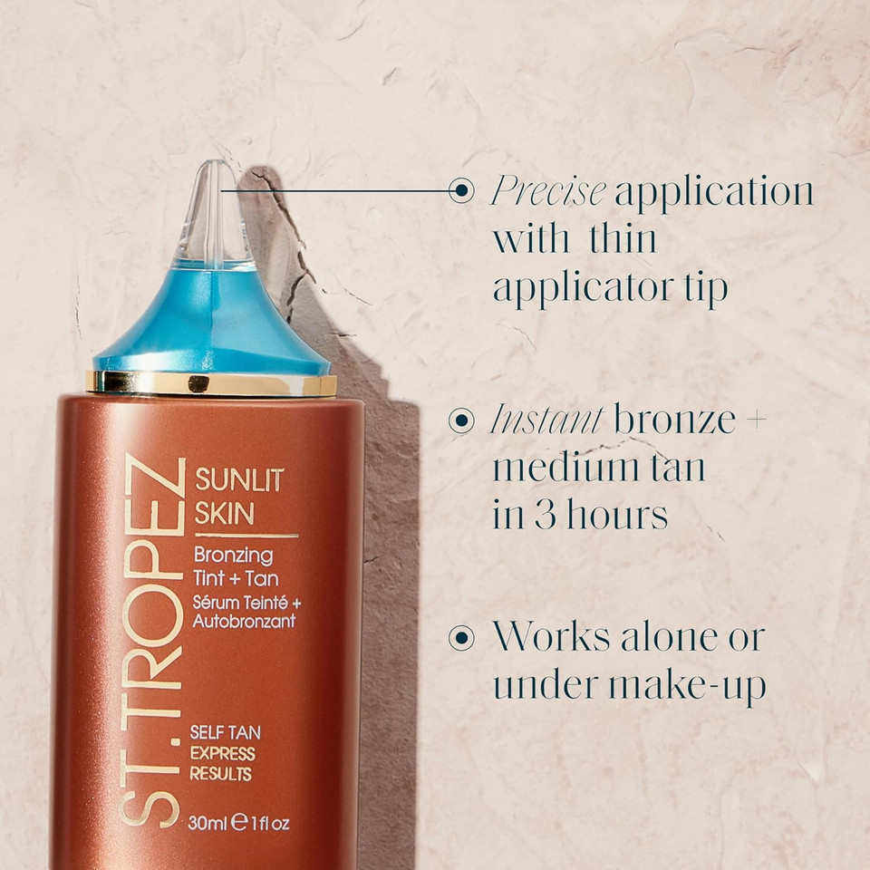 St. Tropez Sunlit Skin Bronzing Tint And Self Tan Face Serum, 1 Fl Oz