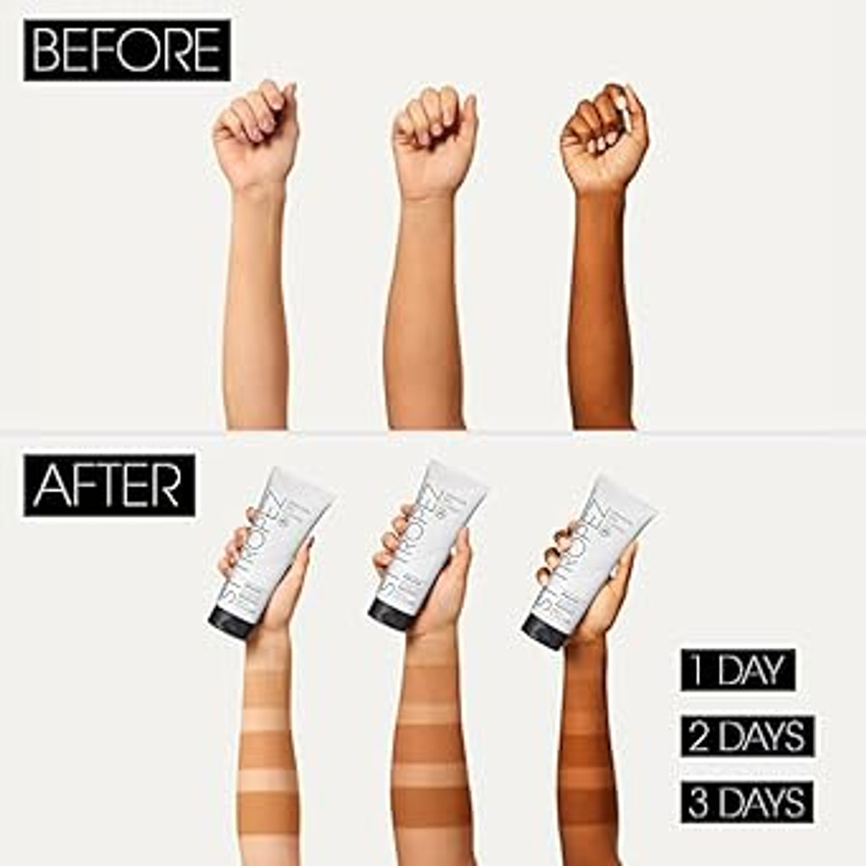 St.Tropez Gradual Tan Firming Lotion,Sun Kissed Glow Self Tan Moisturizer, 5 Skincare Benefits, Vegan, Natural & Cruelty Free