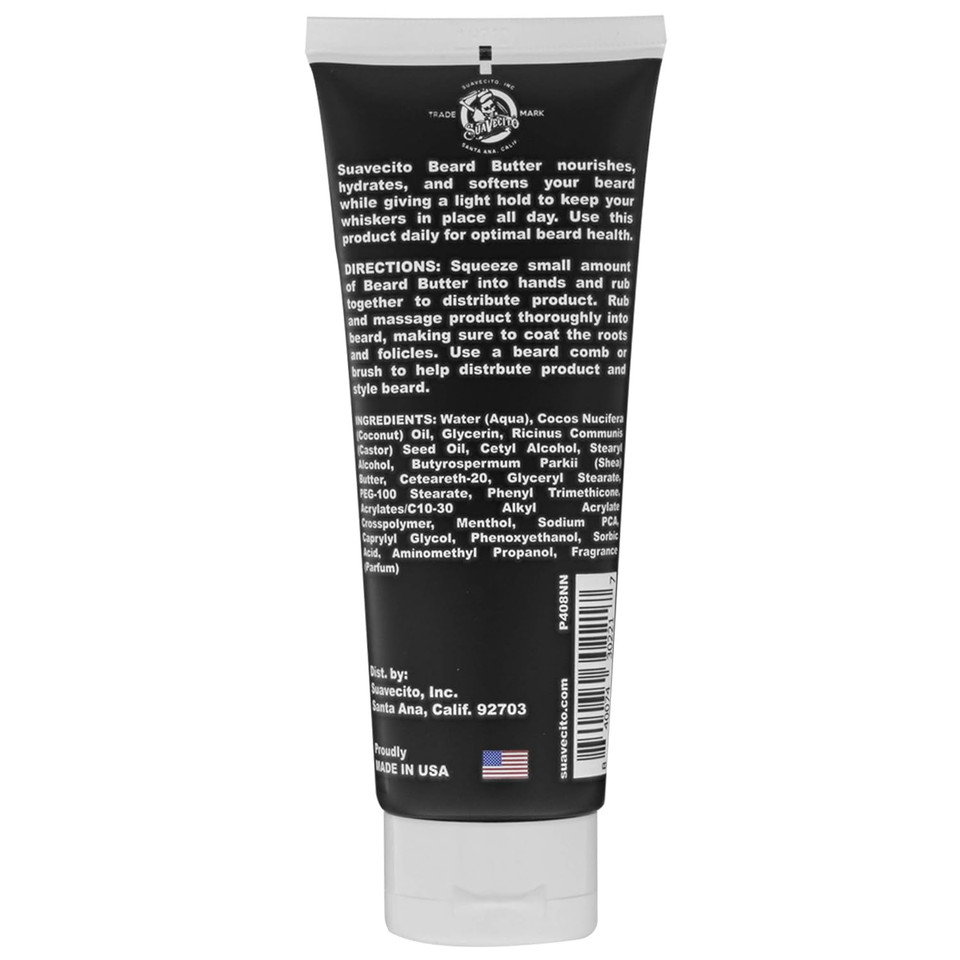 Suavecito Beard Butter - Whiskey Bar For Men - 4 Oz Cream