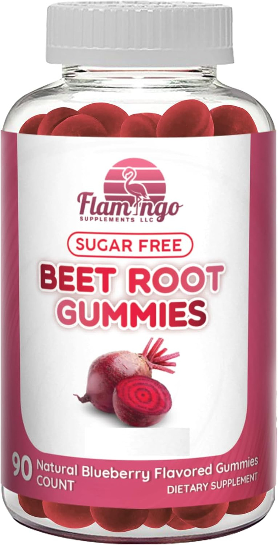 Sugar Free Nitric Oxide Beet Root Gummies - Beet Root Chewables For Athletic Performance, Nitric Oxide Booster, Energy, Blood Flow And Circulation - 90 Beets Root Gummy Chews