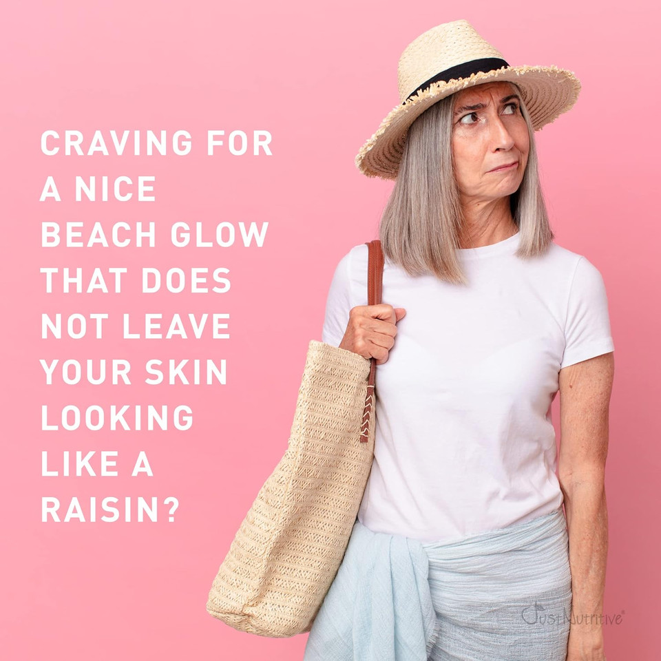 Sunless Tanning- Anti- Aging & Sunless Tanning Daily Facial Cream | Perfect Tone And Color | Anti-Aging Self Tanner For All Skin Types | Golden And Bronze Tan For Men And Women | Just Nutritive | 8 Fl