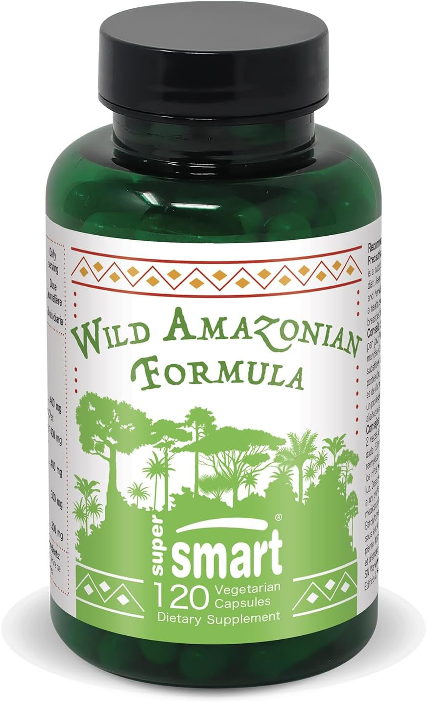 Supersmart - Wild Amazonian Formula - Fabulous 5 Amazonian Plants To Stimulate Immune System For Self Healing | Non-Gmo & Gluten Free - 120 Vegetarian Capsules