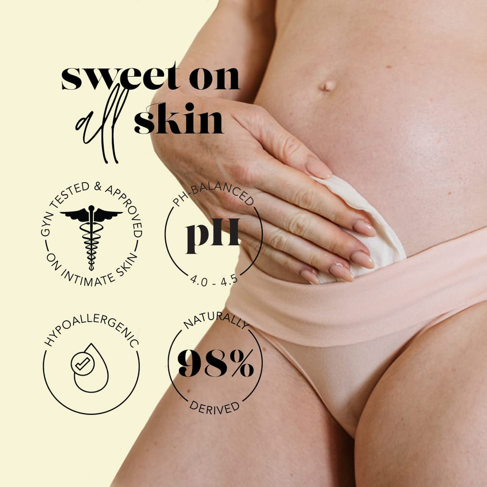 Sweetspot Labs On-The-Go Ph Balanced Feminine Wipes, Cleanse & Refresh, Fragrance-Free, 30 Individually Wrapped Wipes