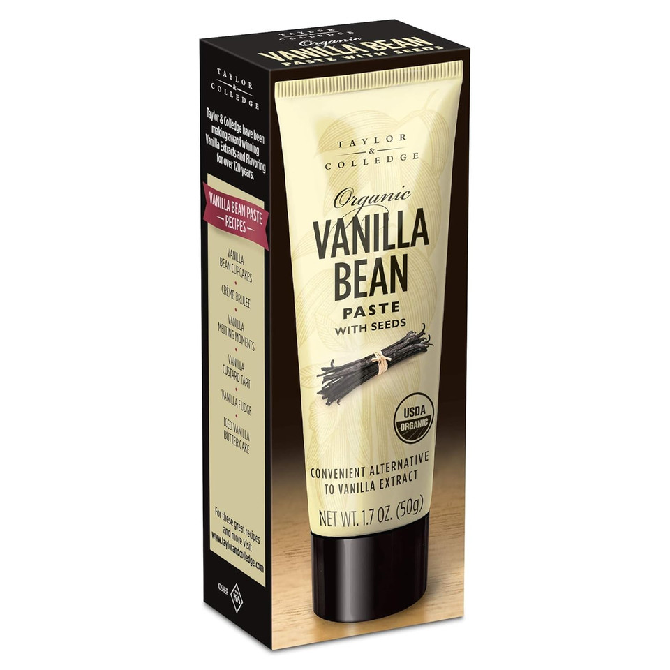 Taylor & Colledge Organic Vanilla Bean Paste With Seeds, 1.7Oz Tube