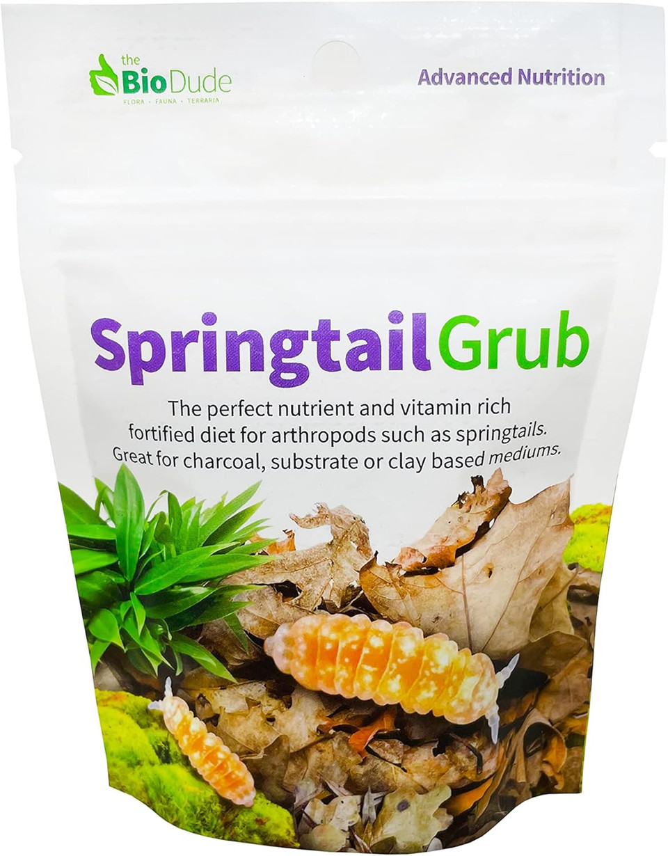The Bio Dude Springtail Grub 4 Ounce Springtail Diet For Bioactive Terrariums. Arthropod (Springtail) Food. Great For Culturing, Feeding And More