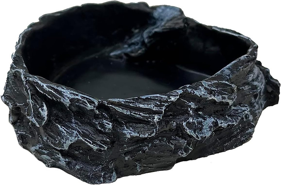 The Bio Dude Terra Water And Food Bowl For Reptiles, Amphibians, Small Mammals And Arachnids. Looks Natural And Animal Safe