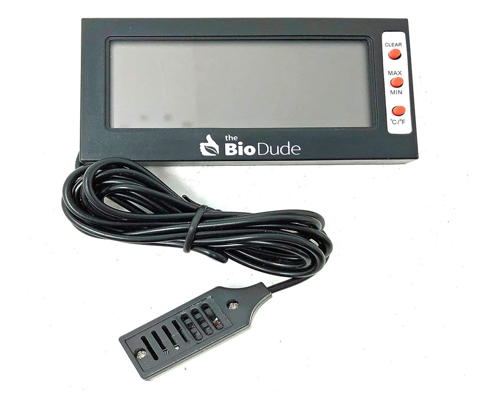 The Bio Dude Thermometer & Hygrometer Combo W/Upgraded Probe. Reptiles, Amphibians, Arachnids And Terrariums