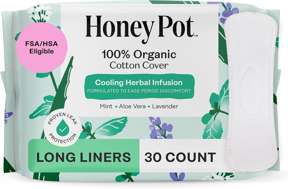 The Honey Pot Company - 48 Ct - Herbal Pads For Women - Overnight W/Wings - Infused W/Essential Oils For Cooling Effect & Organic Cotton Cover - Feminine Care - Fsa & Hsa Eligible