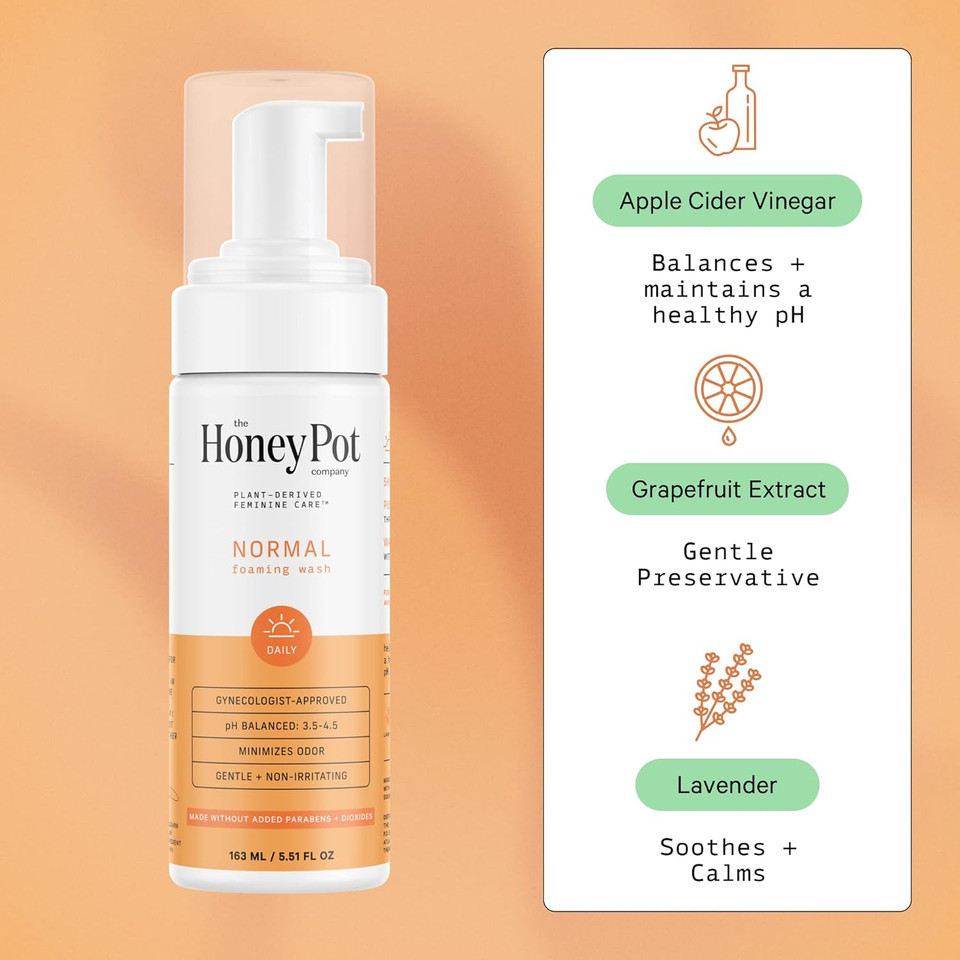 The Honey Pot Company - Feminine Wash & Feminine Wipe Bundle - Includes Unscented Ph Balance Feminine Wash And Wipes For Women - Herbal Infused Feminine Care Products - Normal