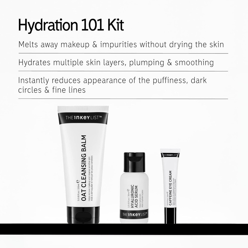 The Inkey List Hydration 101 Set, Hydrating Skin Care, Combats Dry Skin, Vegan Friendly, Suitable For All Skin Types